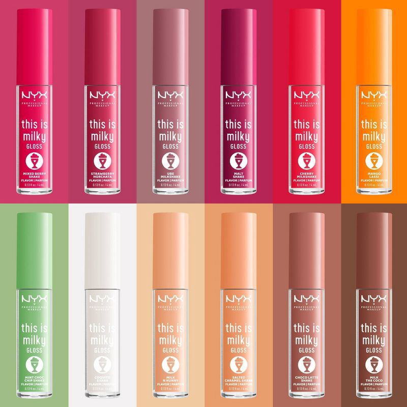 slide 8 of 10, NYX Professional Makeup This is Milky Gloss Hydrating Lip Gloss - Milk N Hunny - 0.13 fl oz, 0.13 fl oz