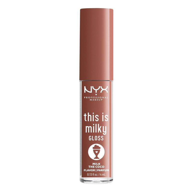 slide 10 of 10, NYX Professional Makeup This is Milky Gloss Hydrating Lip Gloss - Milk the Coco - 0.13 fl oz, 0.13 fl oz