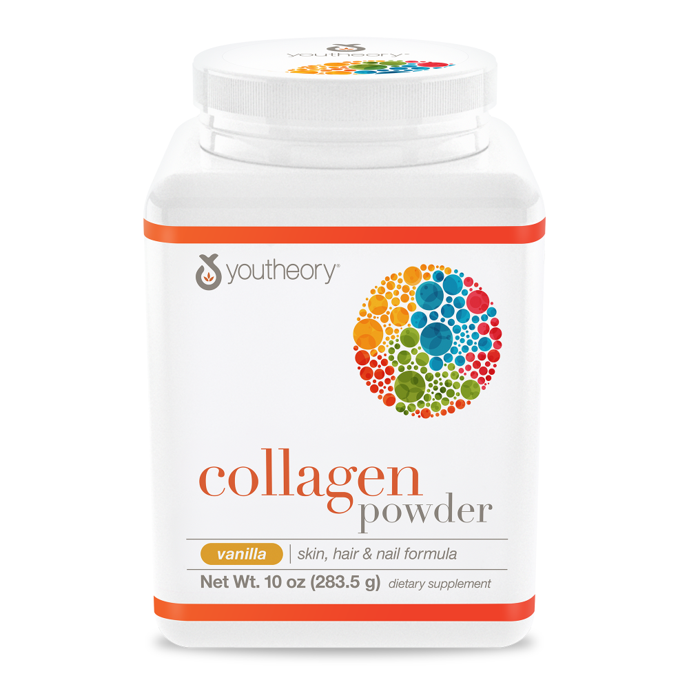 slide 1 of 5, youtheory Collagen Powder Vanilla Flavor, 10 oz