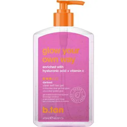 b.tan Glow Your Own Way Self Tanner - 16 fl oz: With Vitamin C, Whole Body Application, Tropical Scent