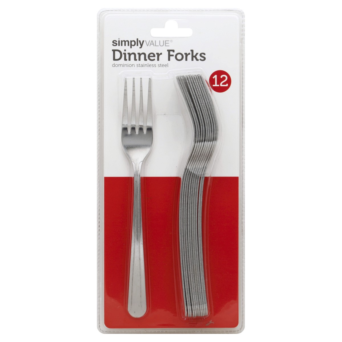 slide 8 of 8, Simply Value Dinner Fork, 12 ct
