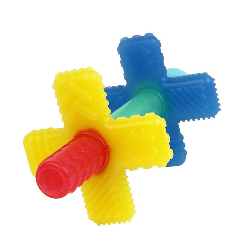 slide 3 of 12, Itzy Ritzy Teensy Tubes Rattle and Teether - Blue and Red, 1 ct