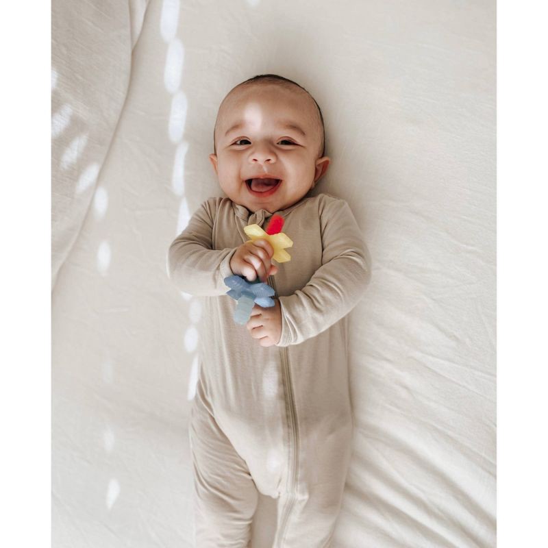 slide 10 of 12, Itzy Ritzy Teensy Tubes Rattle and Teether - Blue and Red, 1 ct