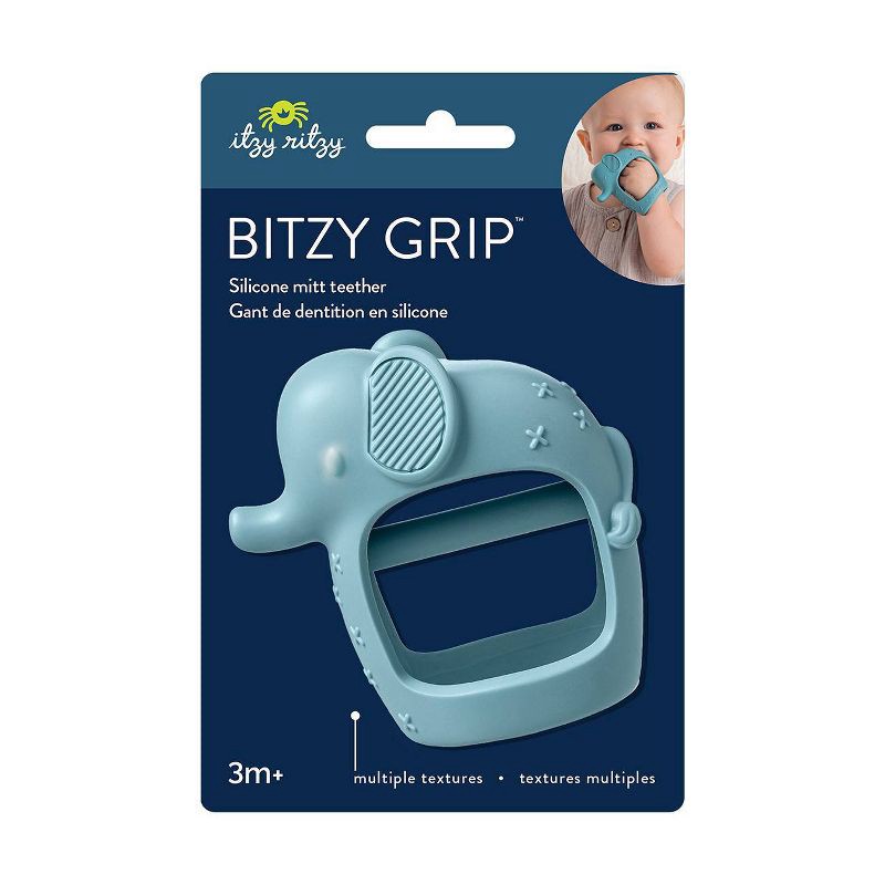 slide 2 of 7, Itzy Ritzy Bitzy Grip Teether - Elephant, 1 ct