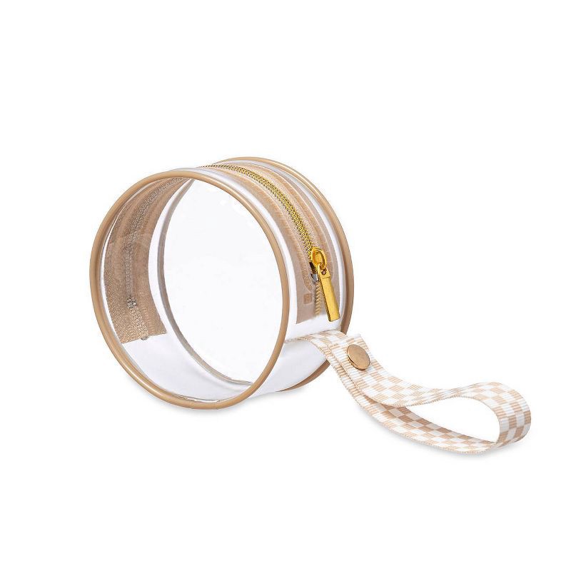 slide 4 of 8, Itzy Ritzy Clear Pacifier Case with Handle, Multi-Use - Checkerboard, 1 ct