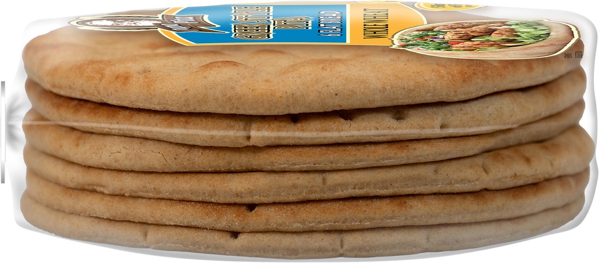 slide 2 of 14, Papa Pita Whole Wheat Greek Pita Flat Bread 6 ea, 6 ct