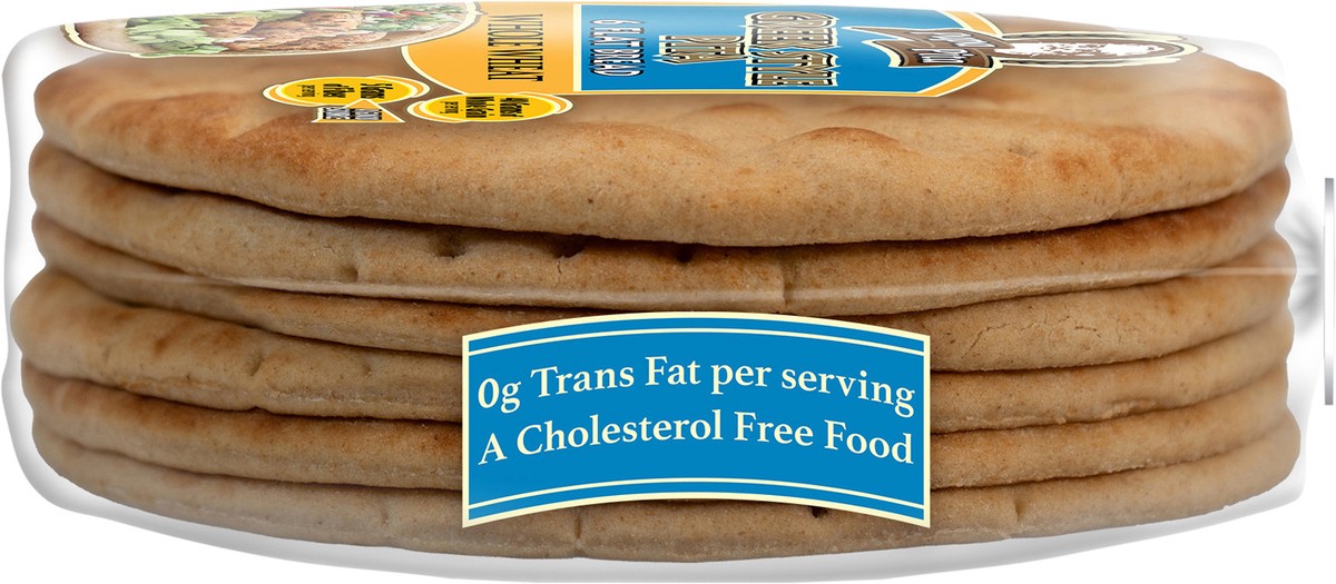 slide 6 of 14, Papa Pita Whole Wheat Greek Pita Flat Bread 6 ea, 6 ct