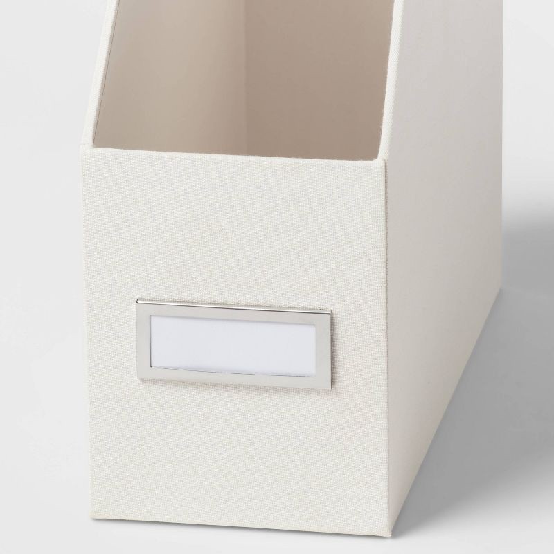 slide 3 of 3, Canvas Magazine File Holder and Organizer Cream - Brightroom™, 1 ct