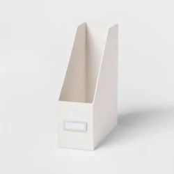 Canvas Magazine File Holder and Organizer Cream - Brightroom™: Desk Organizer, Magazine Storage, File Folders Bin