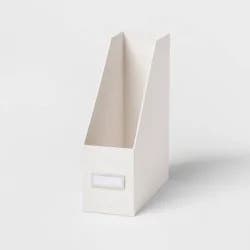 Canvas Magazine File Holder and Organizer Cream - Brightroom™: Desk Organizer, Magazine Storage, File Folders Bin