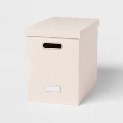 Canvas Hanging File Organizer with Lid Blush - Brightroom™: Office Supplies, Desk Organizer, Polyester Canvas