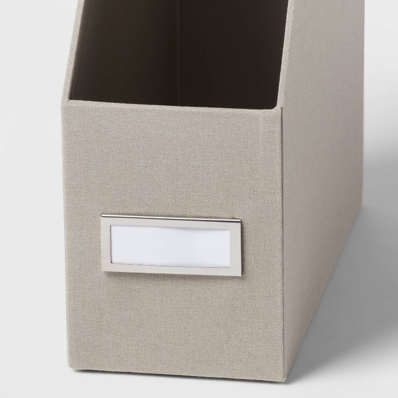 slide 3 of 3, Canvas Magazine File Holder and Organizer Gray - Brightroom™, 1 ct