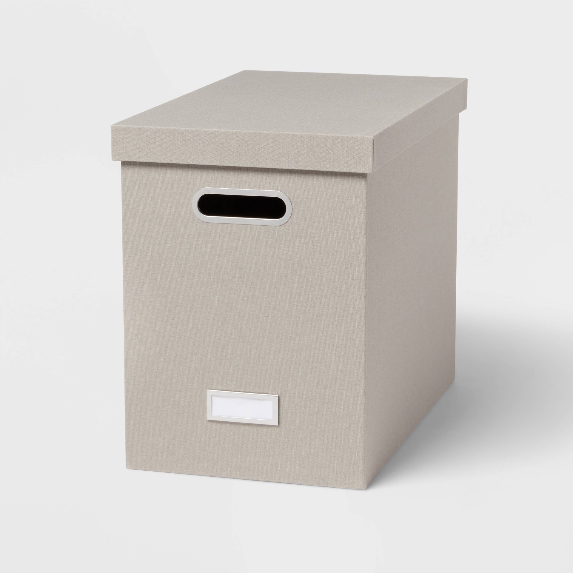 Paperboard Hanging File Box with Lid Gray Brightroom 1 ct Shipt