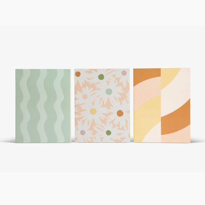 slide 3 of 4, 3pc Boxed Floral 'You Make World..' Notepad Trio Set: Garven Lined Paper Journal & Notebooks, Soft Cover, 6x8 Inches, 3 ct