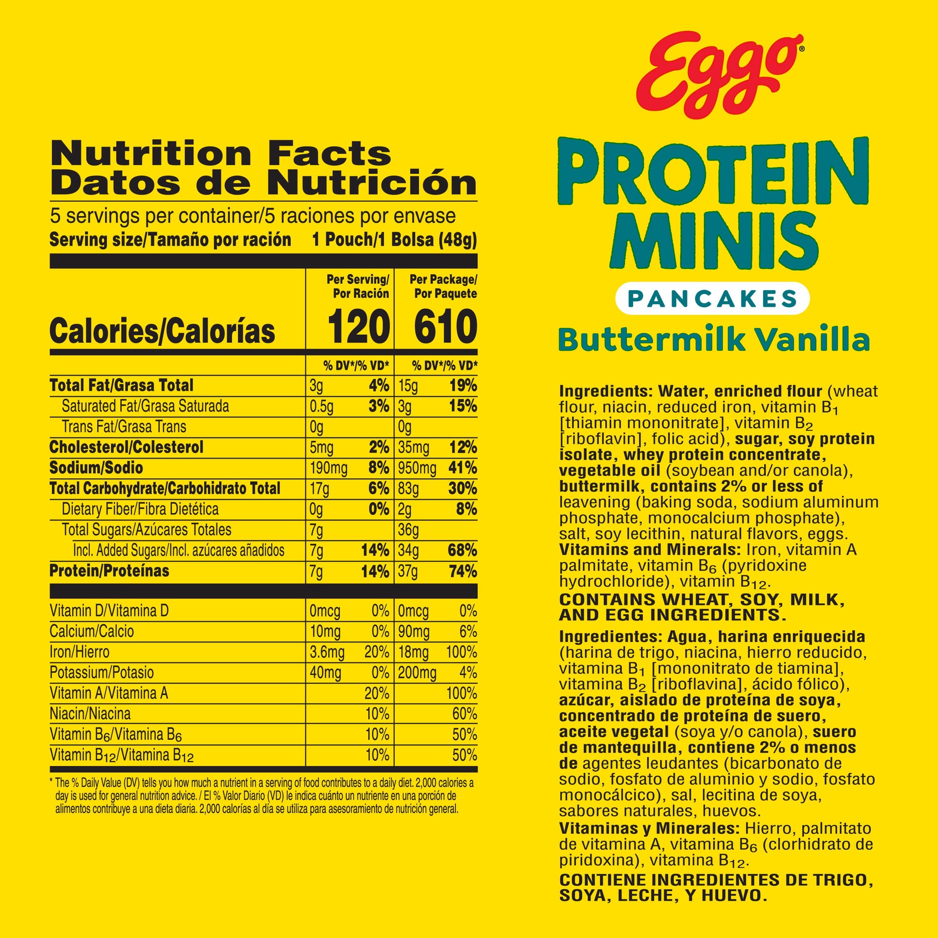 slide 3 of 8, Eggo Pancakes Vanilla Buttermilk 8.4oz, 5 ct