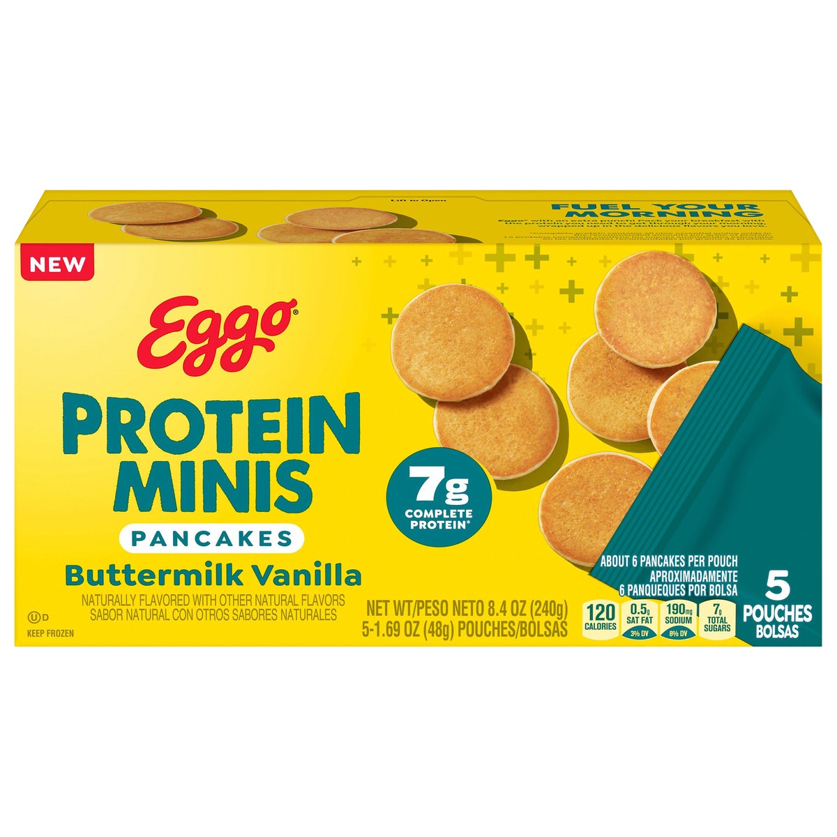 slide 1 of 8, Eggo Pancakes Vanilla Buttermilk 8.4oz, 5 ct
