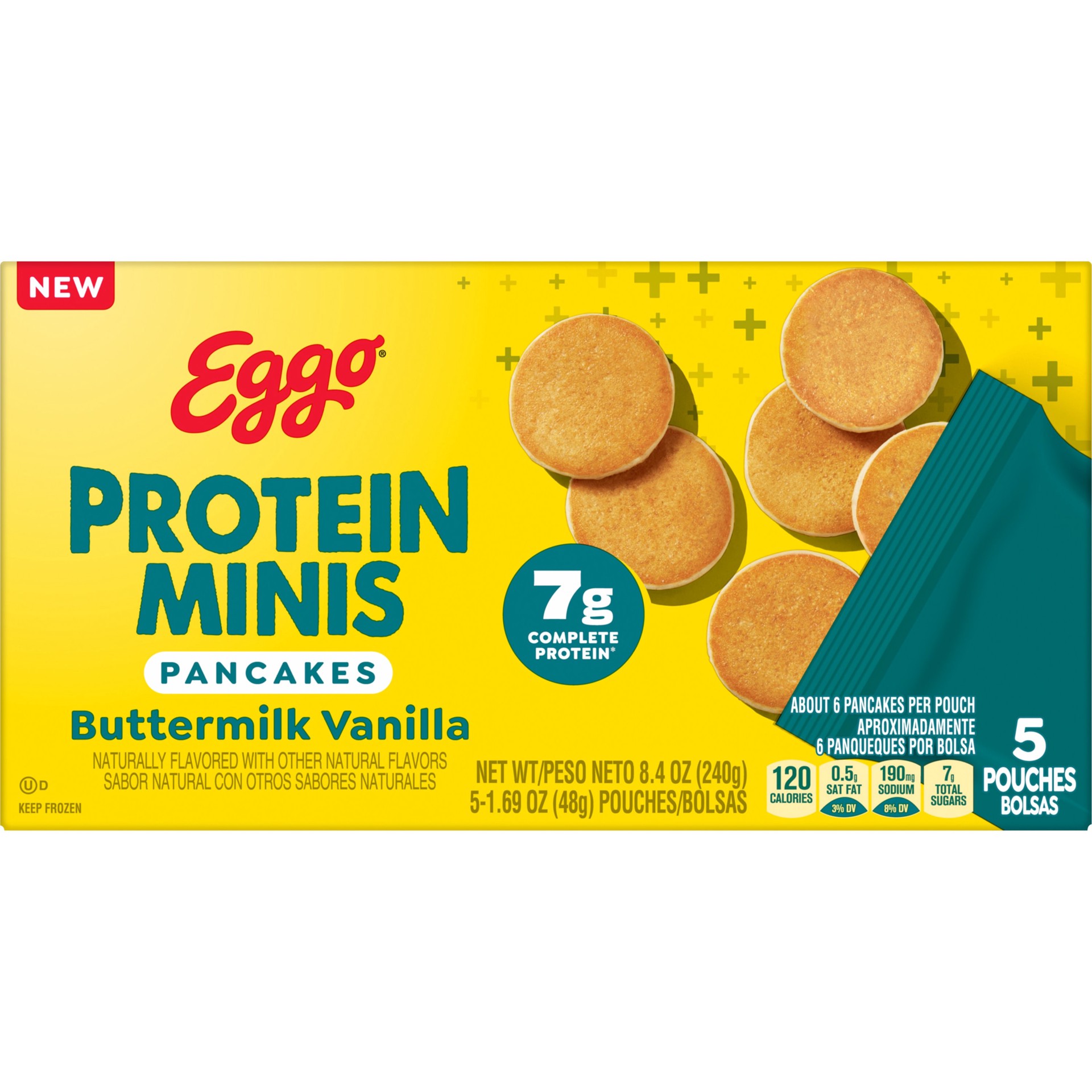 slide 6 of 8, Eggo Pancakes Vanilla Buttermilk 8.4oz, 5 ct