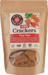 Healing Home Foods Pizza Thins Raw Crackers 3.5 oz Stand Pack