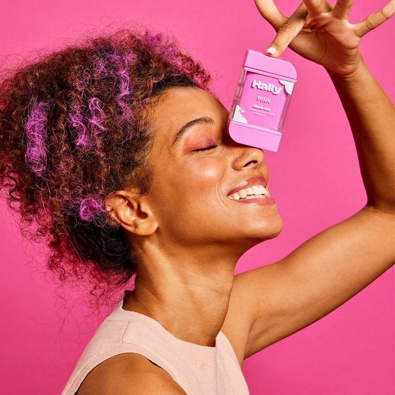 slide 4 of 4, Hally Shade Stix Temporary Wash Out Hair Color - Pink - 0.4oz, 0.4 oz