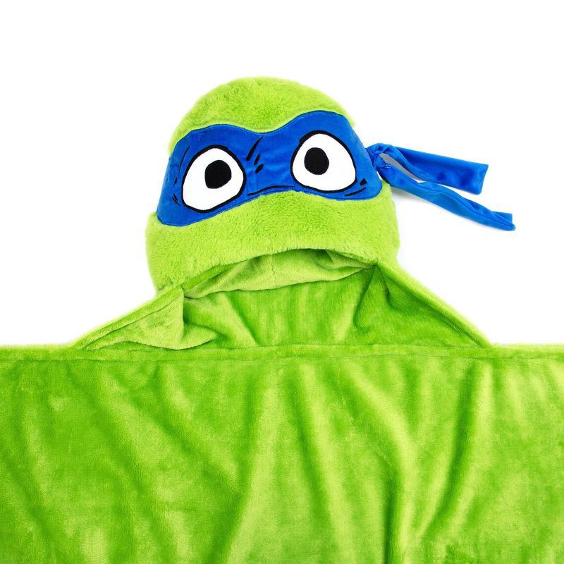 slide 3 of 6, Teenage Mutant Ninja Turtles Hooded Kids' Blanket Leonardo, 1 ct