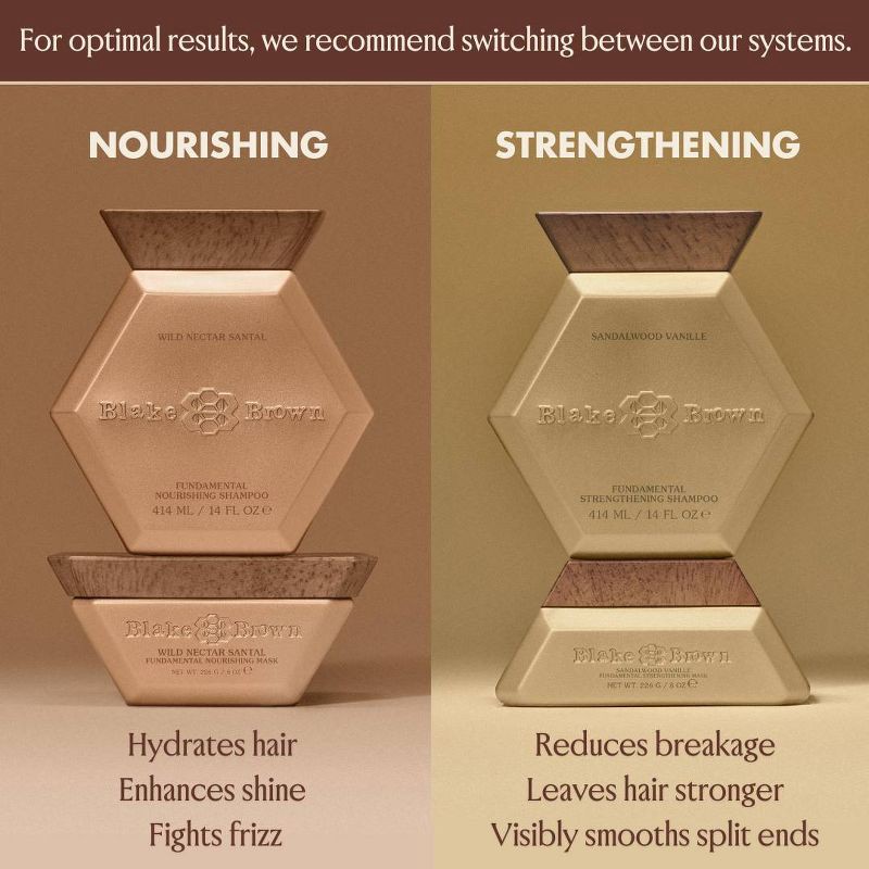 slide 8 of 10, Blake Brown Fundamental Strengthening Mask - Sandalwood Vanille – Warm Vanilla Fragrance - 8 fl oz, 8 fl oz