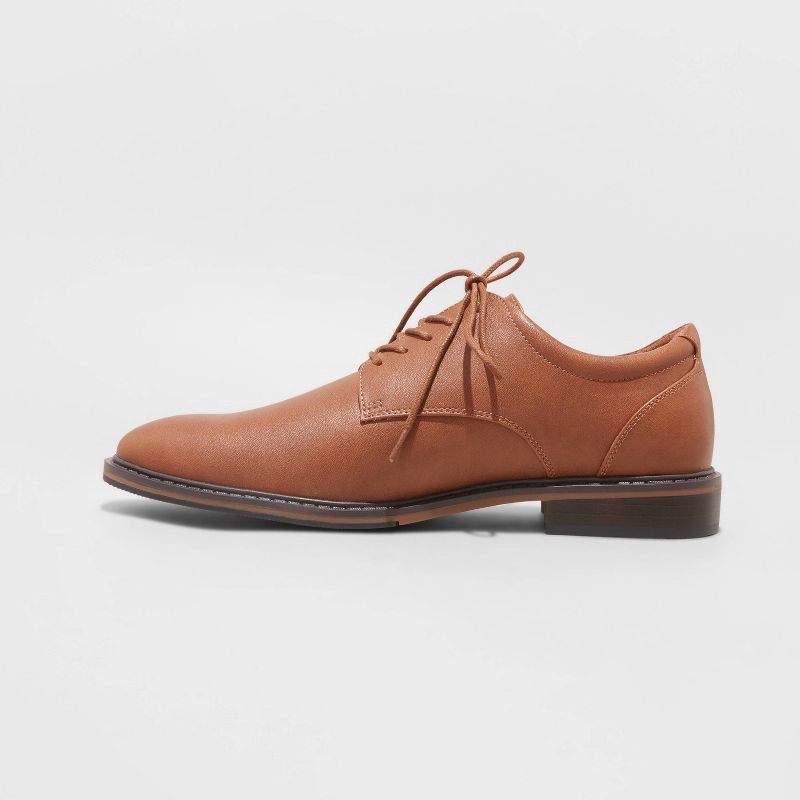 slide 2 of 4, Men's Leo Oxford Dress Shoes - Goodfellow & Co™ Brown 13: Lace Up, Cushioned Footbed, Flexible Outsole, 1 ct