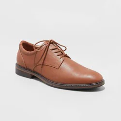 Men's Leo Oxford Dress Shoes - Goodfellow & Co™ Brown 13: Lace Up, Cushioned Footbed, Flexible Outsole