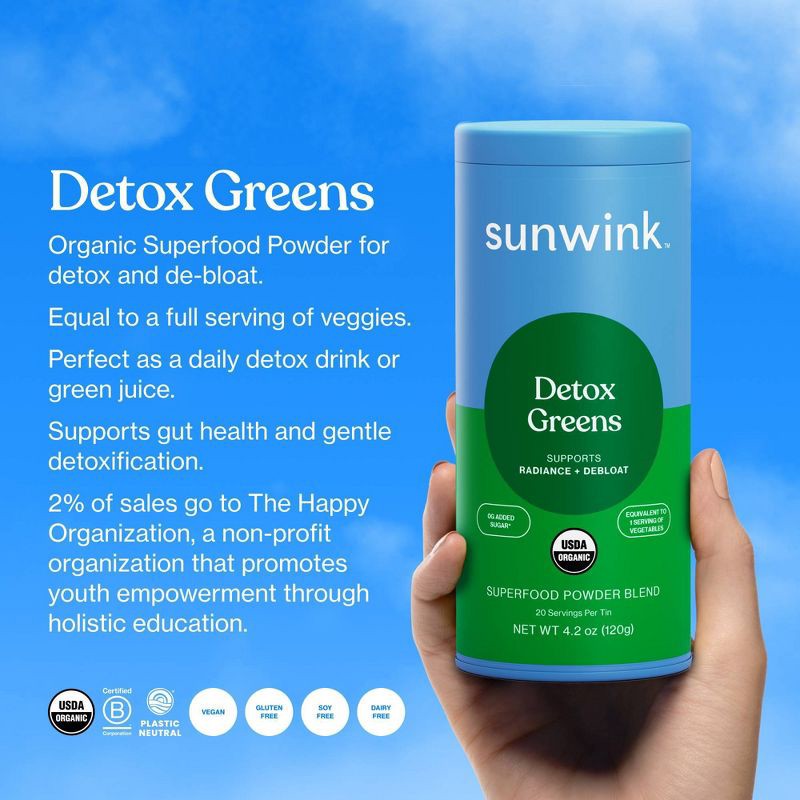 slide 3 of 8, Sunwink Detox Greens Superfood - 4.2oz, 4.2 oz