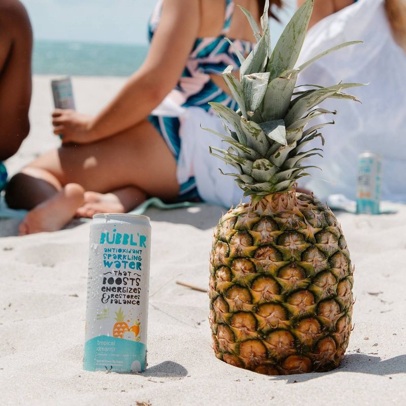 slide 4 of 5, BUBBL'R Tropical Dream'r Antioxidant Sparkling Water - 6pk/12 fl oz Can, 6 ct; 12 fl oz