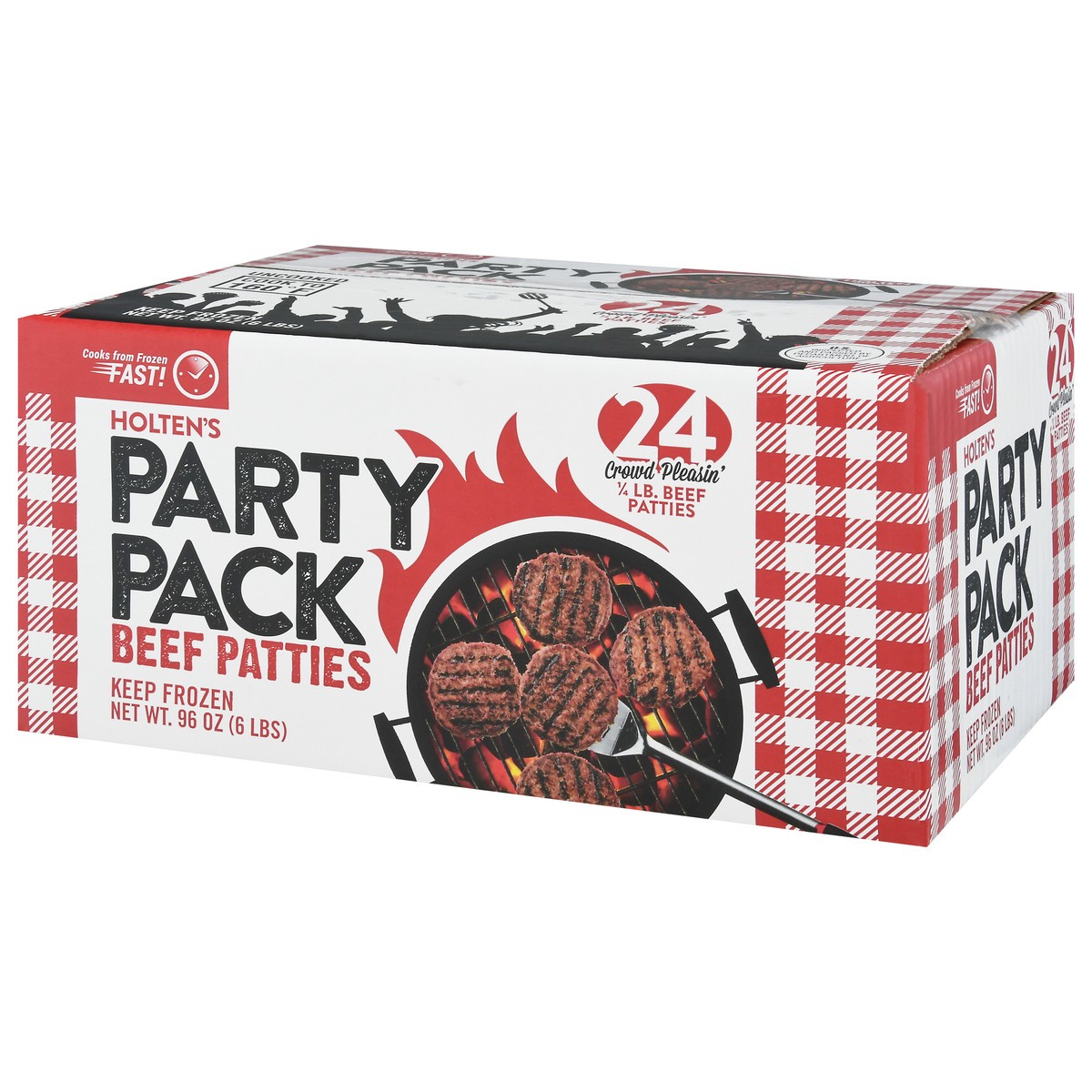 slide 3 of 9, Holten Meats Beef Patties Party Pack 24 ea, 24 ct