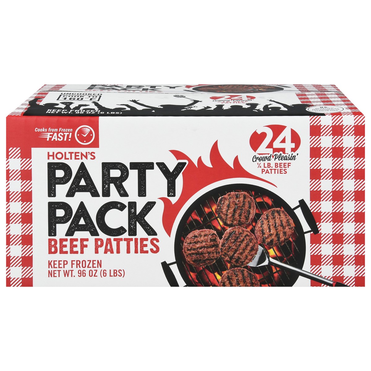 slide 1 of 9, Holten Meats Beef Patties Party Pack 24 ea, 24 ct