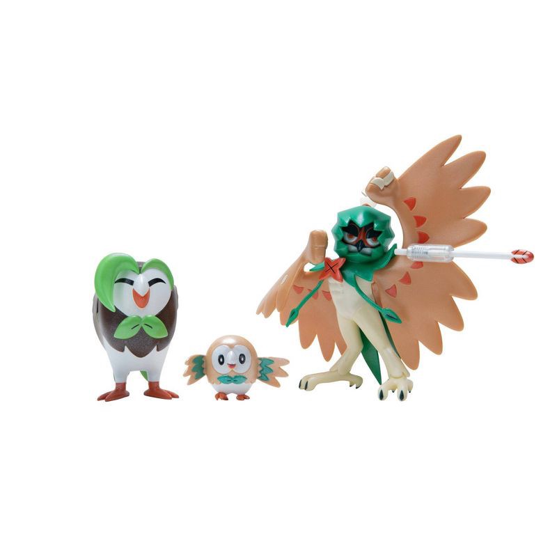 slide 1 of 12, Pokemon Pokémon Select Evolution Multipack Rowlet/Dartrix/Decidueye Action Figure Set - 3pk, 3 ct