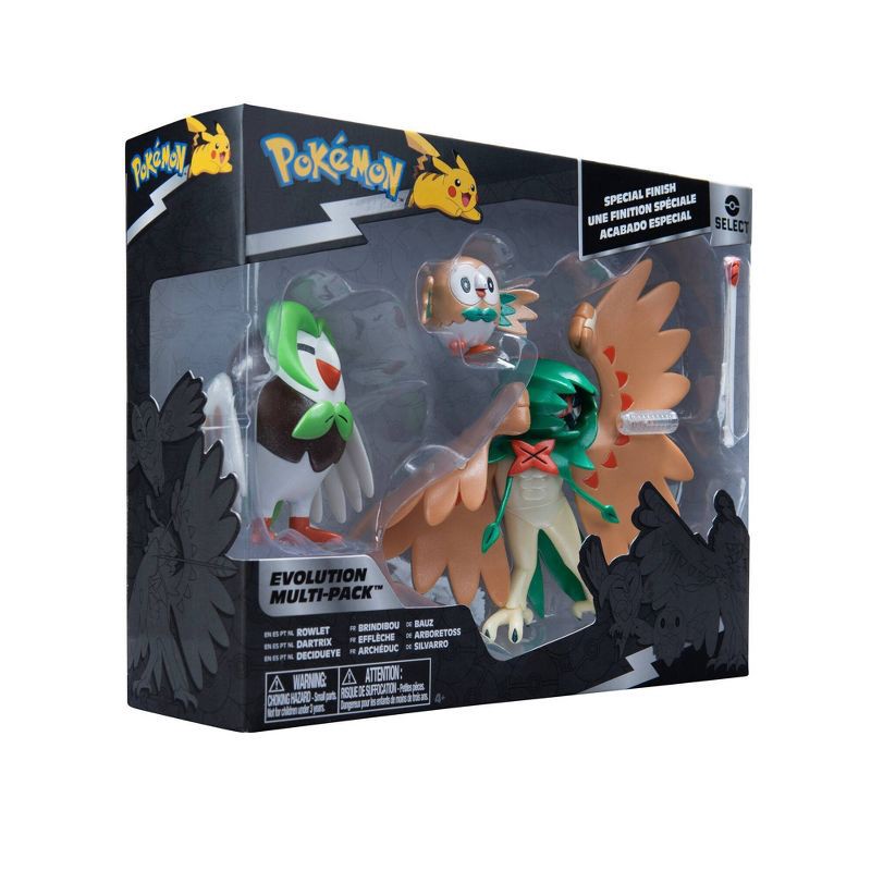 slide 3 of 12, Pokemon Pokémon Select Evolution Multipack Rowlet/Dartrix/Decidueye Action Figure Set - 3pk, 3 ct