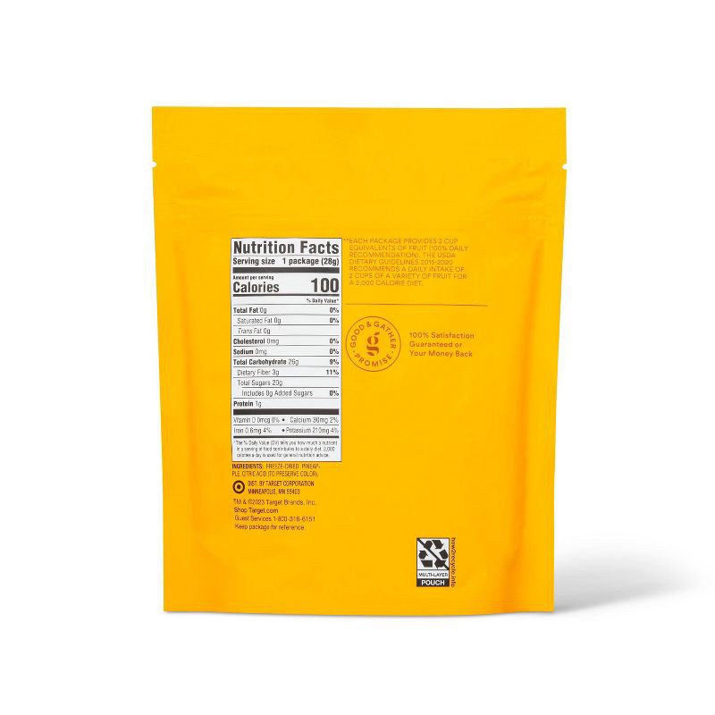 slide 3 of 3, Freeze Dried Pineapple - 1oz - Good & Gather™, 1 oz