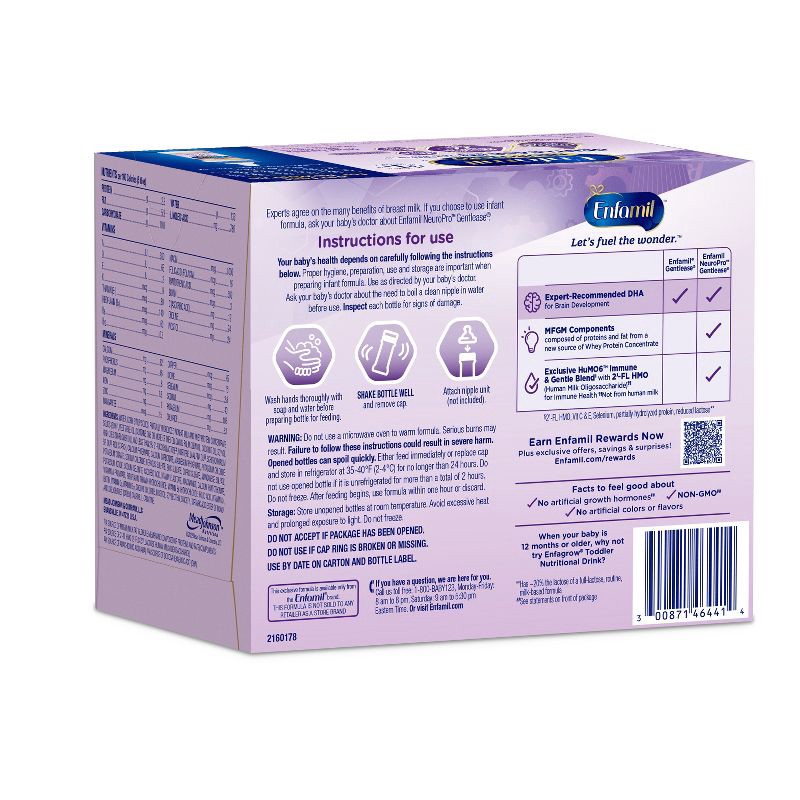 slide 12 of 14, Enfamil NeuroPro GentleEase Ready to Use Infant Formula Bottles - 2 fl oz Each/6ct, 6 ct; 2 fl oz
