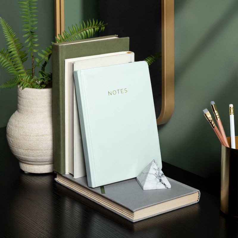 slide 2 of 3, College Ruled Journal 7.75"x5.5" Faux Leather Sage - Threshold™: Lined Notebook, Hard Cover, 120 Pages, Acid-Free Paper, 1 ct