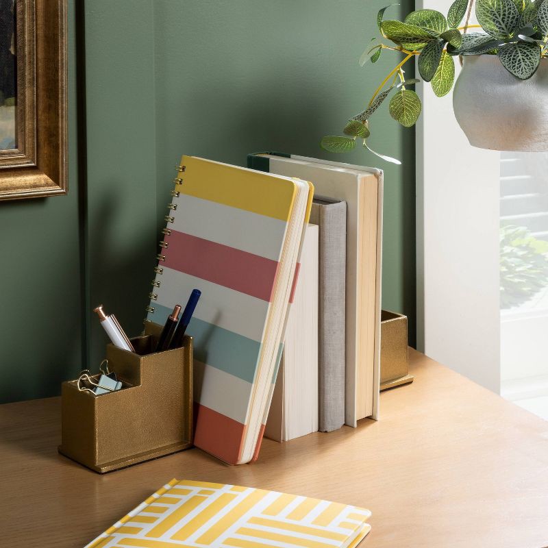 slide 2 of 3, 96 Sheet College Ruled Journal 7"x10" Spiral Stripe - Threshold™, 1 ct