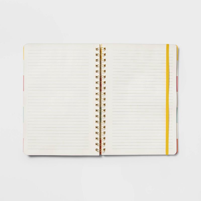 slide 3 of 3, 96 Sheet College Ruled Journal 7"x10" Spiral Stripe - Threshold™, 1 ct