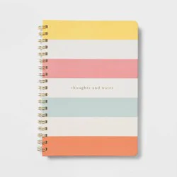 96 Sheet College Ruled Journal 7"x10" Spiral Stripe - Threshold™