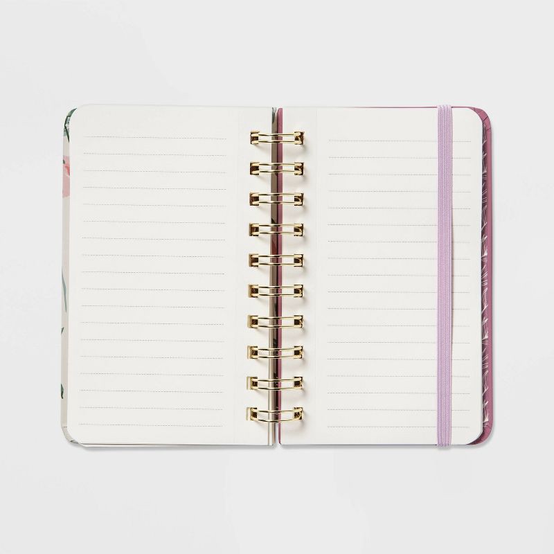 slide 3 of 3, 192 Sheet College Ruled Journal 3.5"x5.5" Spiral Floral - Threshold™, 1 ct