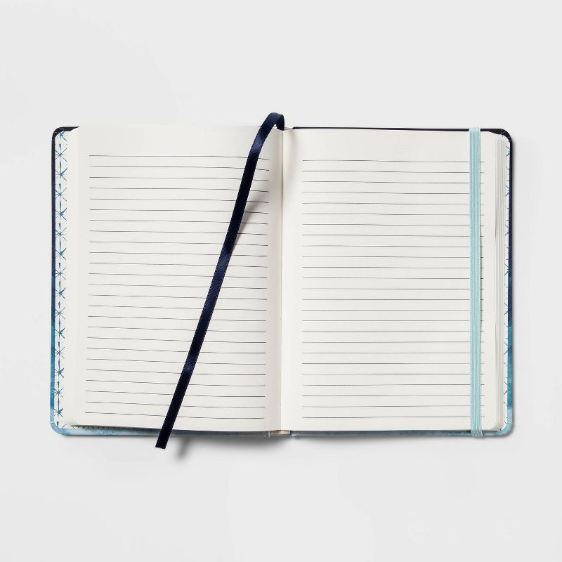 slide 3 of 3, 240 Sheet College Ruled Journal 7.75"x5.5" Blue Watercolor - Threshold™: Hard Cover, Acid-Free, Rounded Corners, Multicolor, 1 ct