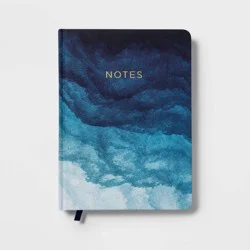 240 Sheet College Ruled Journal 7.75"x5.5" Blue Watercolor - Threshold™: Hard Cover, Acid-Free, Rounded Corners, Multicolor