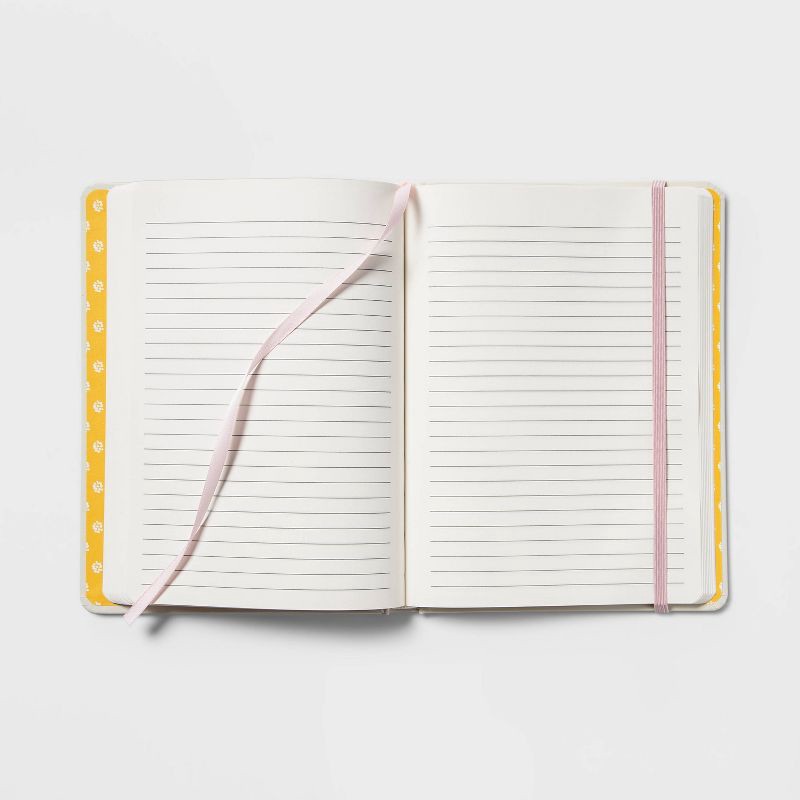 slide 3 of 3, 240 Sheet College Ruled Journal 7.75"x5.5" Bookbound Floral - Threshold™, 1 ct