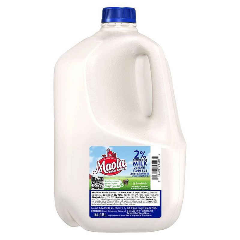slide 1 of 6, Maola 2% Reduced Fat Milk - 1gal, 1 gal