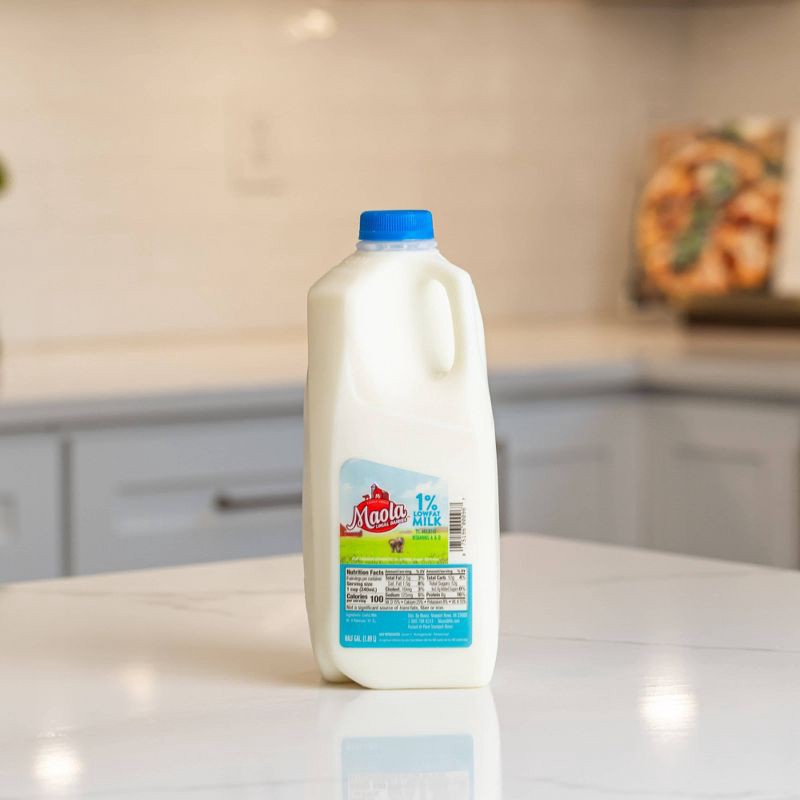slide 2 of 6, Maola 1% Lowfat Milk - 0.5gal, 1/2 gal