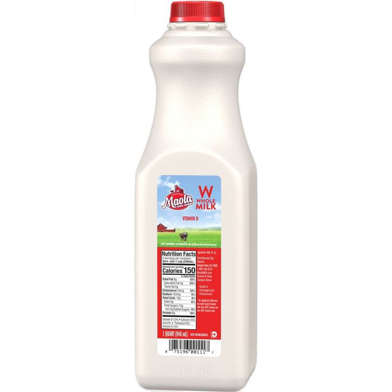 slide 1 of 3, Maola Vitamin D Whole Milk - 1qt, 1 qt