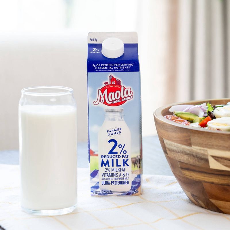slide 2 of 6, Maola 2% Reduced Fat Milk - 1qt, 1 qt