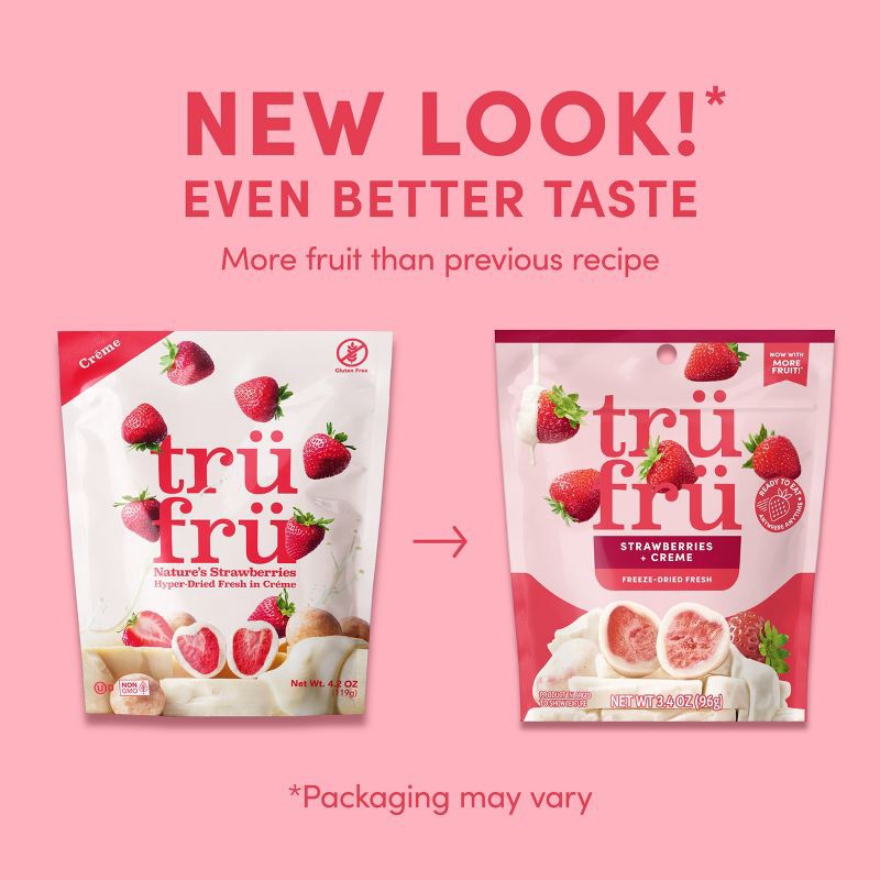 slide 4 of 9, Tru Fru Freeze Dried Strawberries & Crème - 3.4 oz, 3.4 oz