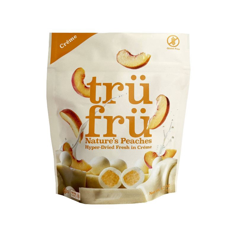 slide 1 of 6, Tru Fru Hyper-Dried Peaches & Crème - 4.2oz, 4.2 oz