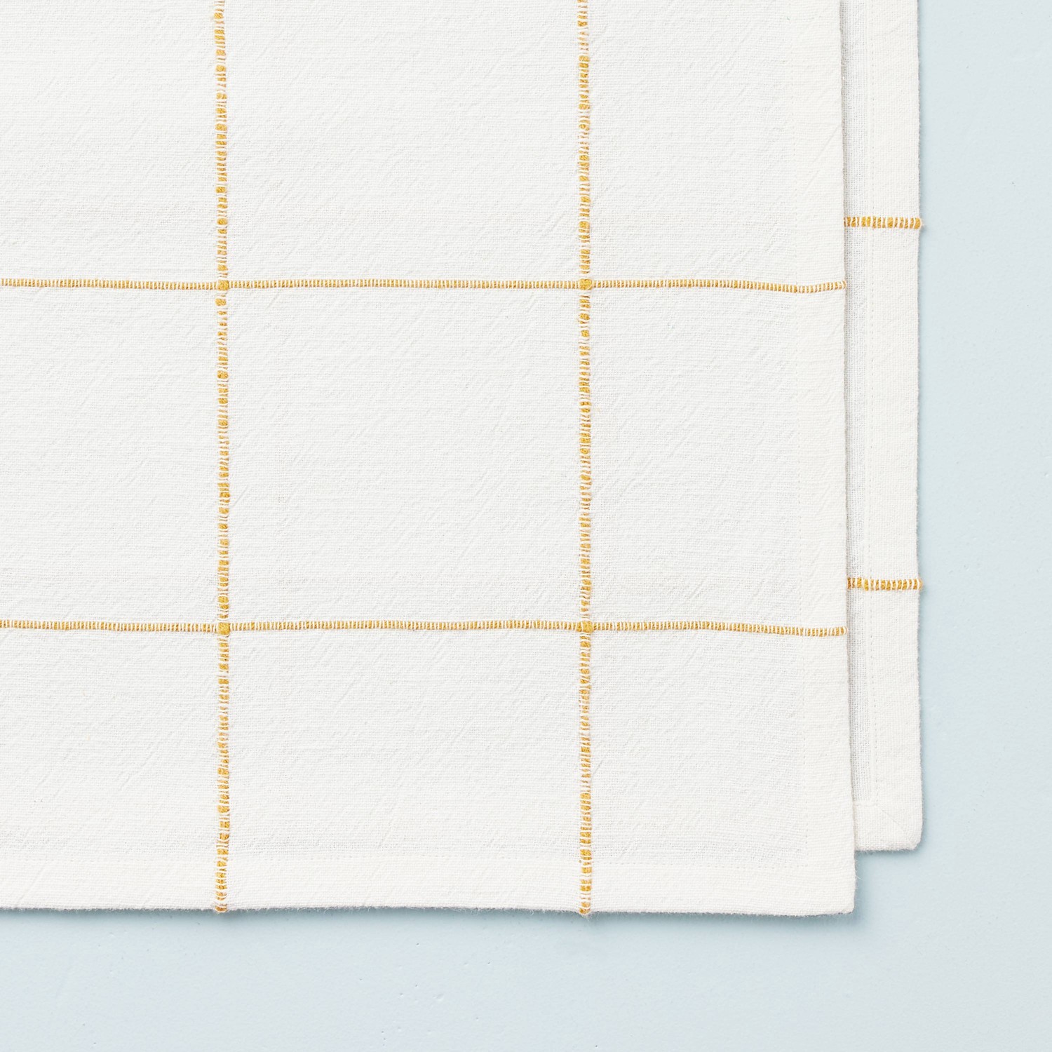 Hand woven White Napkins with Gold Sparkle Fair Trade Mayamam Weavers